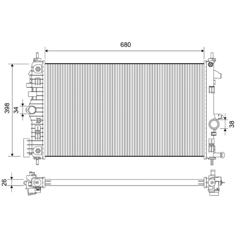 Valeo Engine Radiator 701775