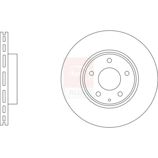 Apec 2 x Vented Front Brake Discs SDK6940