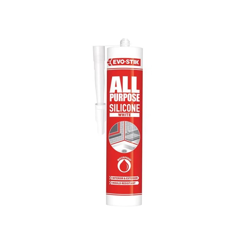 Evo-Stik All Purpose Silicone Sealant White C20 - 30613608
