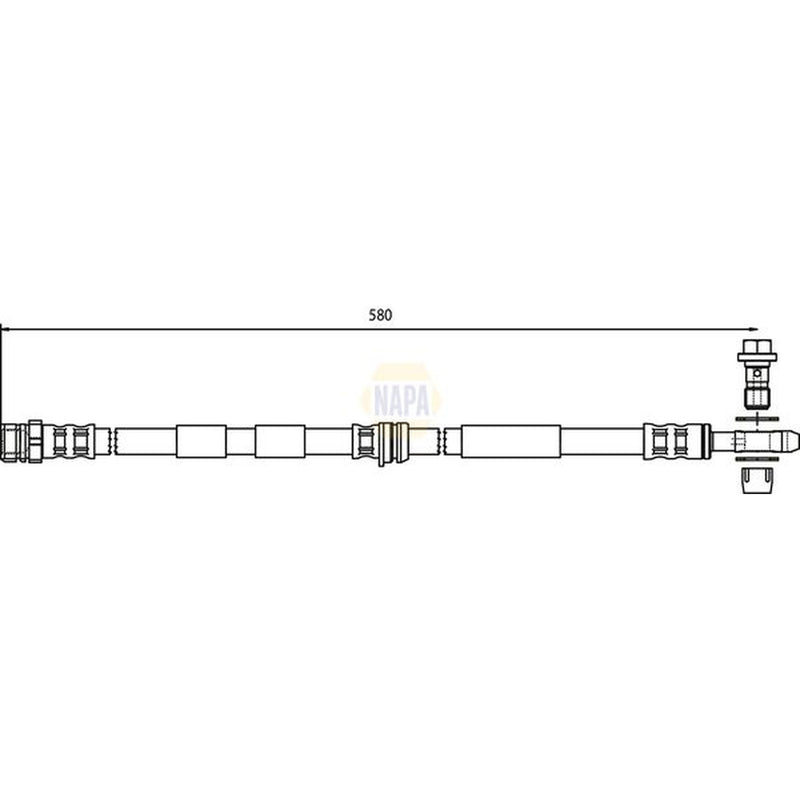 NAPA Brake Hydraulic Hose Line Front NBH1254
