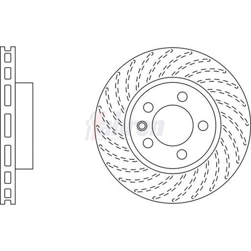 Fahren 2 x Front Vented Brake Discs FBD6409