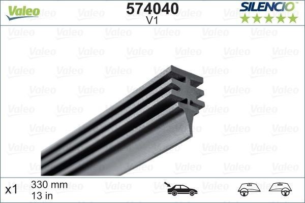VALEO 574040 Wiper Blade Rubber Rear Fits Alfa Romeo 145 Fiat Bravo Palio Lancia Valeo - Town Parts