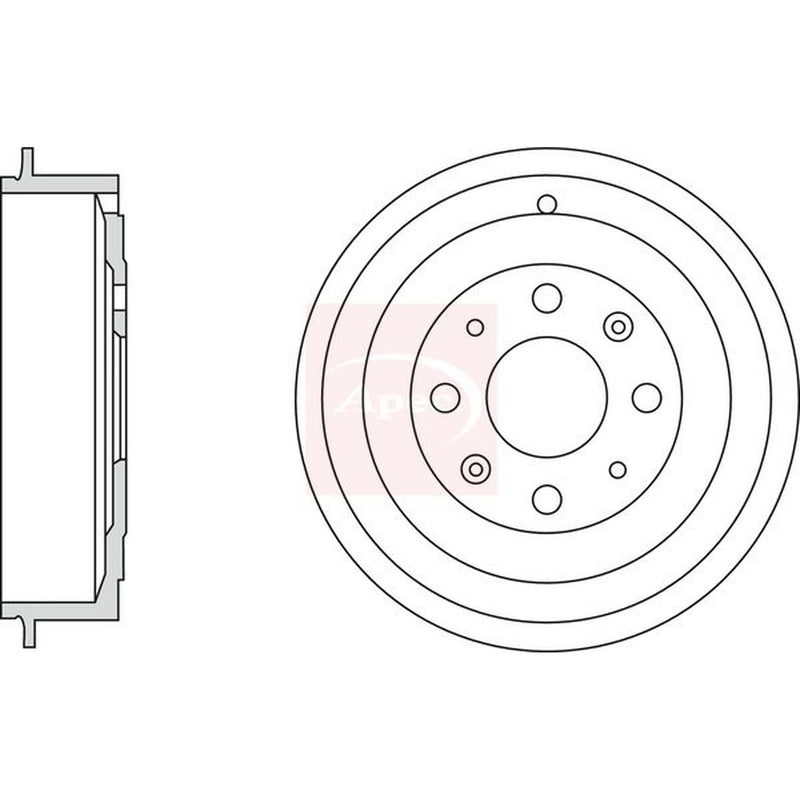 Apec Brake Drum Assembly Rear DRM9956