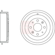 Apec Brake Drum Assembly Rear DRM9956