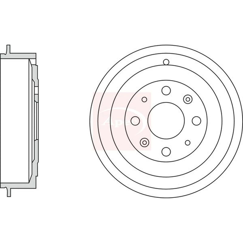 Apec Brake Drum Assembly Rear DRM9956