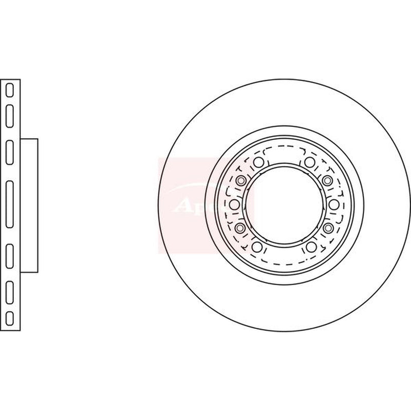 Apec 2 x Vented Front Brake Discs DSK2931