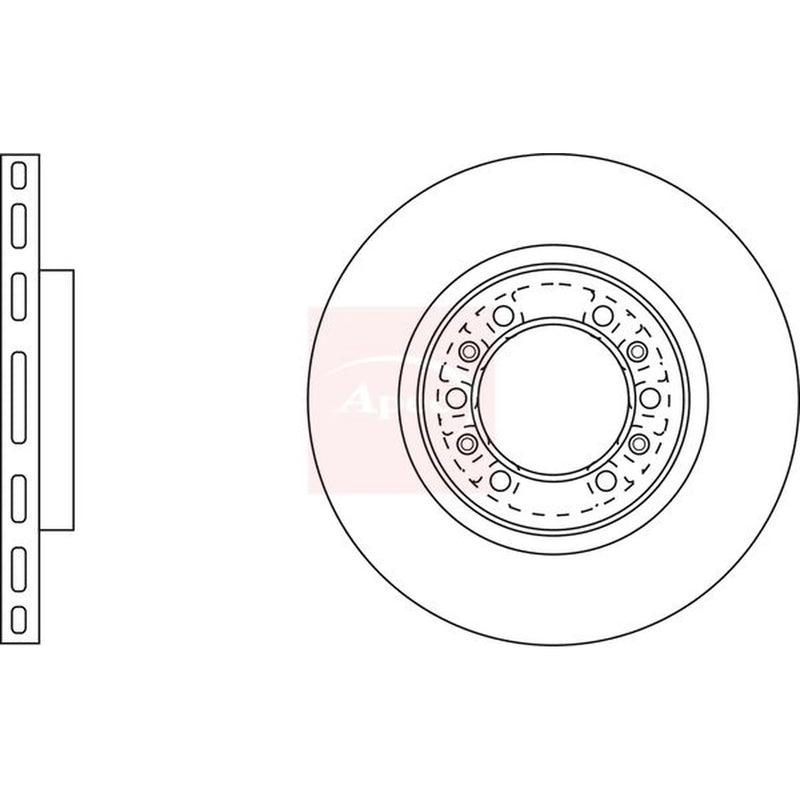 Apec 2 x Vented Front Brake Discs DSK2931