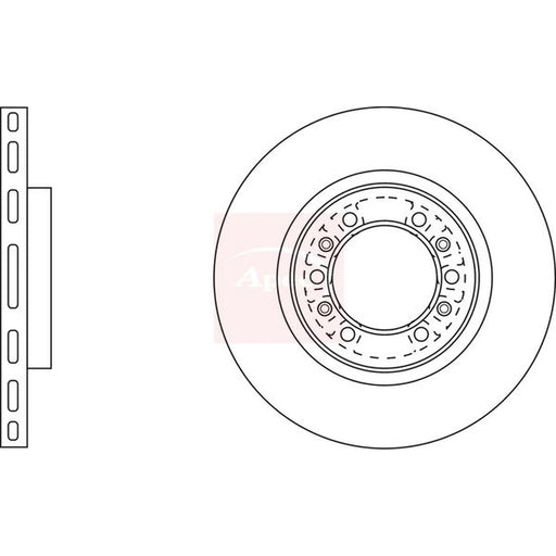 Apec 2 x Vented Front Brake Discs DSK2931