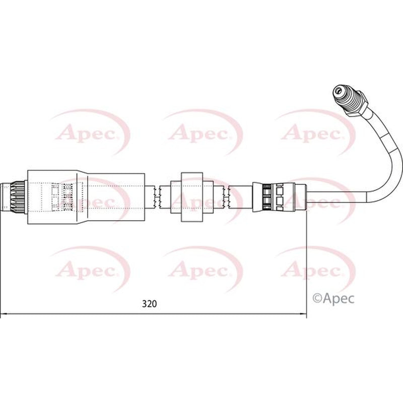 Apec Brake Hydraulic Hose Line Rear Right HOS4120