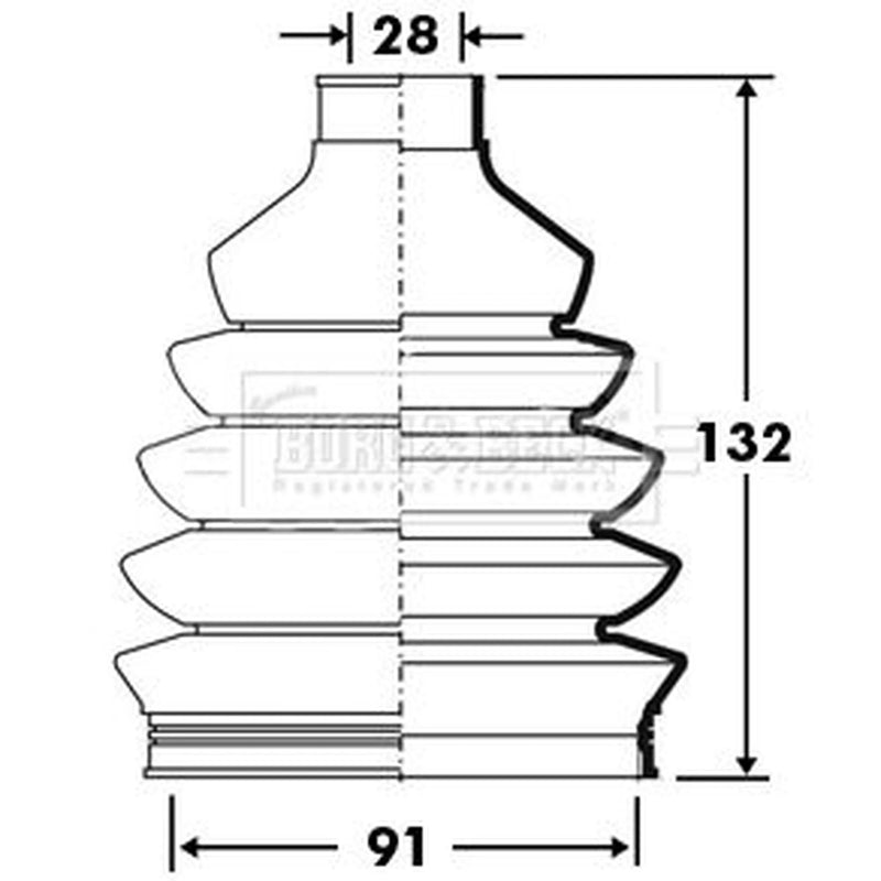Borg & Beck Drive Shaft Bellow Kit Front Left Thermoplast BCB2386