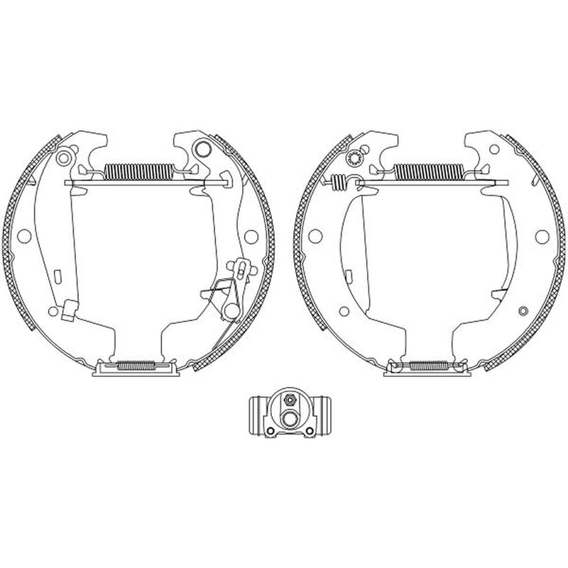 Mintex Brake Shoe Set Axle Kit MSP208