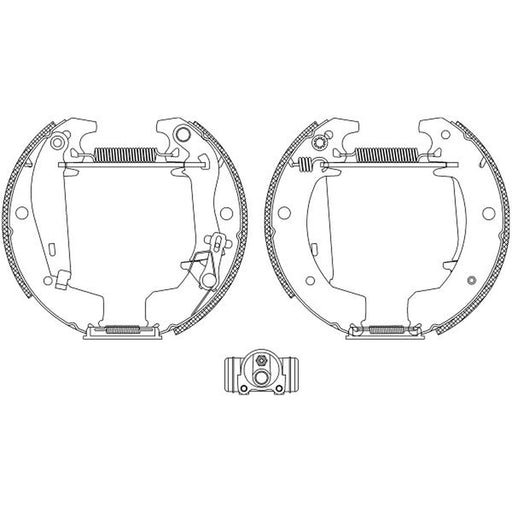 Mintex Brake Shoe Set Axle Kit MSP208