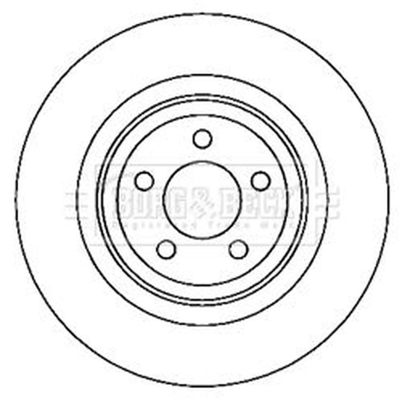 Borg & Beck 2 x Vented Rear Brake Discs BBD6051S