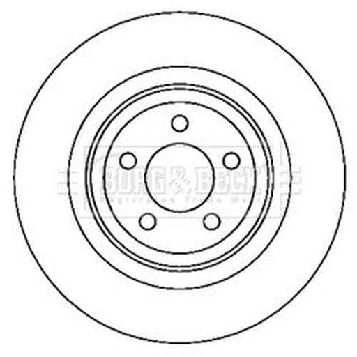 Borg & Beck 2 x Vented Rear Brake Discs BBD6051S