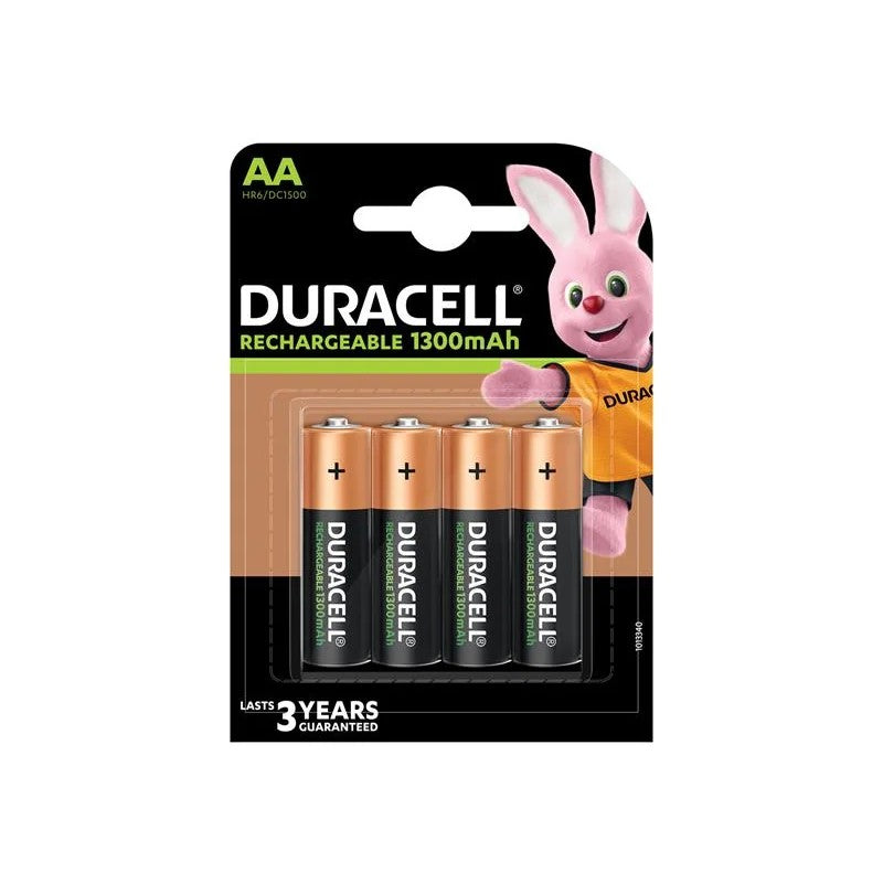Duracell AA Cell 1300Mah Rechargeable Batteries (Pack 4) - S6890