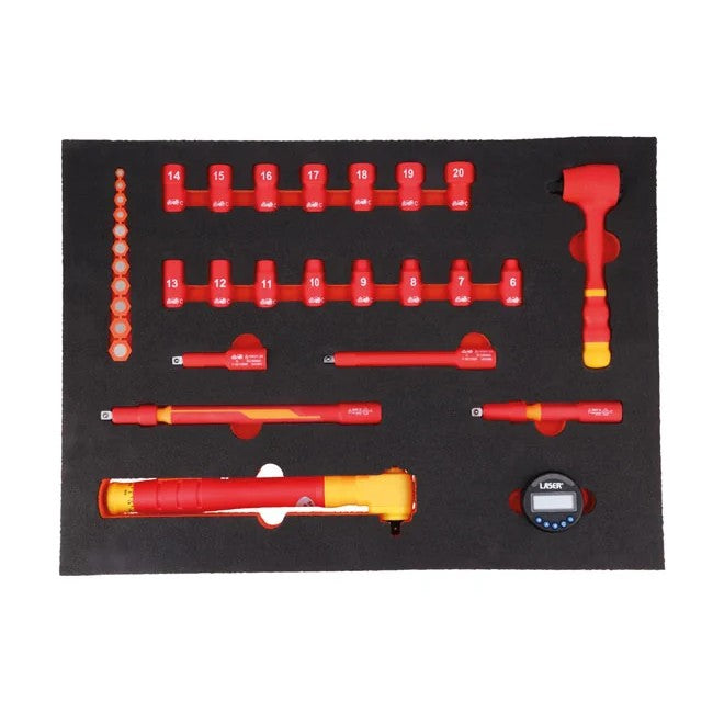Laser Tools Insulated Socket Set in Foam Inlay - PL