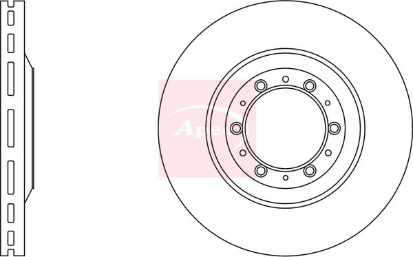 Apec 2 x Brake Disc Set Vented