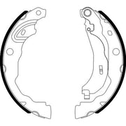 Textar 4 x Brake Shoe Set Axle Kit 91088200