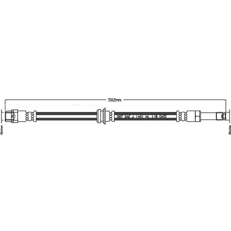 Juratek Brake Hydraulic Hose Line Rear JBH1067