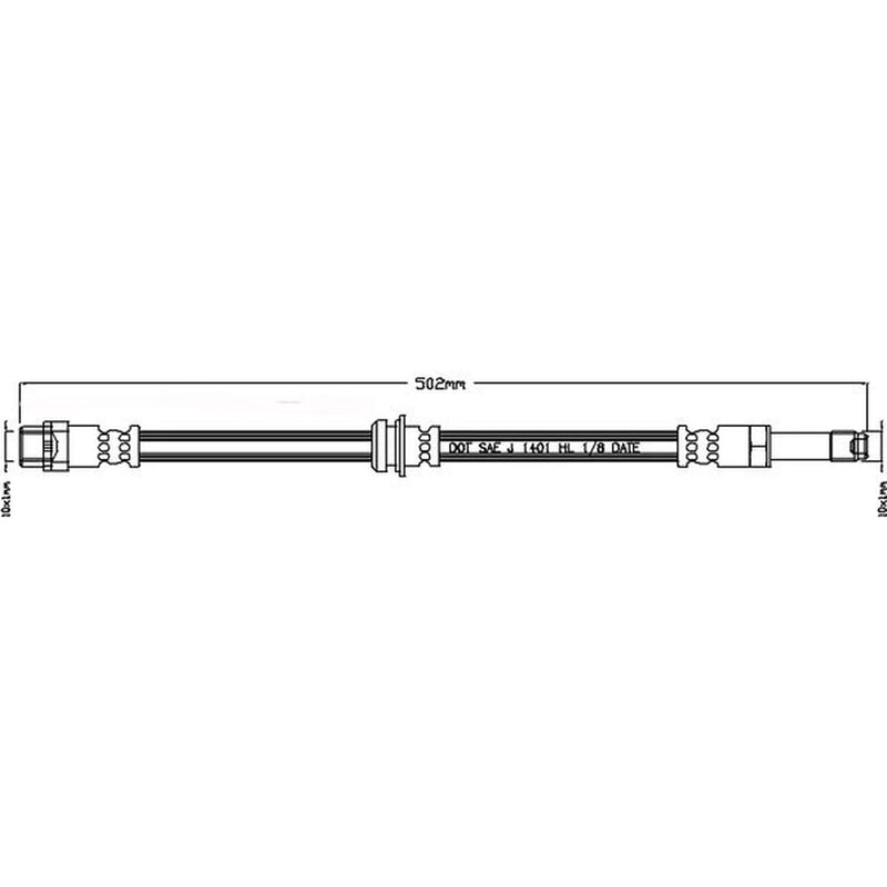 Abtex Brake Hydraulic Hose Line Rear ABH1067