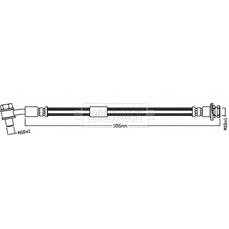 Borg & Beck Brake Hydraulic Hose Line Rear BBH8541