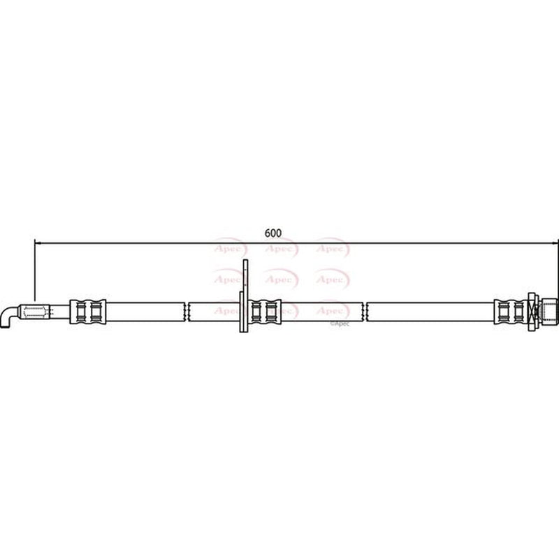 Apec Brake Hydraulic Hose Line Front Right HOS3528