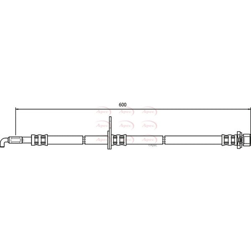Apec Brake Hydraulic Hose Line Front Right HOS3528