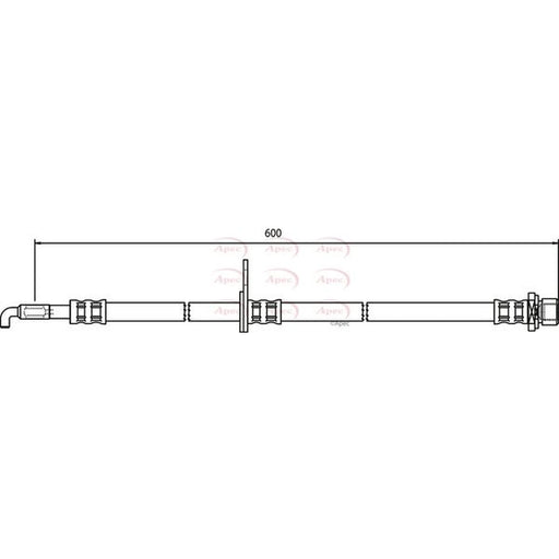 Apec Brake Hydraulic Hose Line Front Right HOS3528