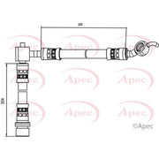 Apec Brake Hydraulic Hose Line Rear Right HOS4087