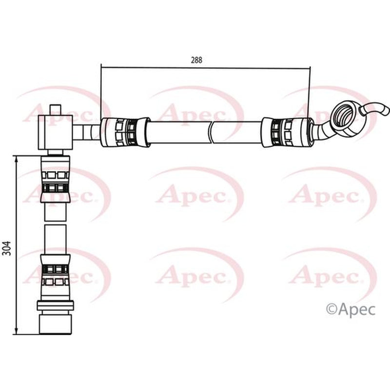 Apec Brake Hydraulic Hose Line Rear Right HOS4087