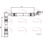 Apec Brake Hydraulic Hose Line Rear Right HOS4087