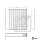 Febi Cabin Air Filter (Pollen Filter) 184211