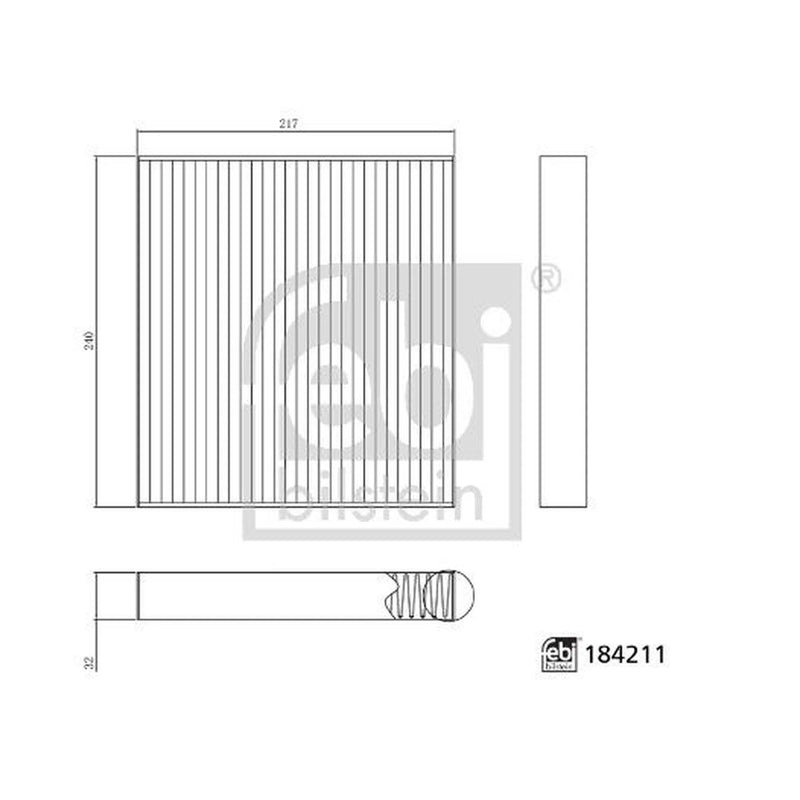 Febi Cabin Air Filter (Pollen Filter) 184211