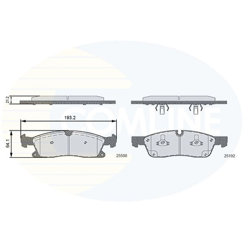 Comline 4 x Front Brake Pad Set CBP36133
