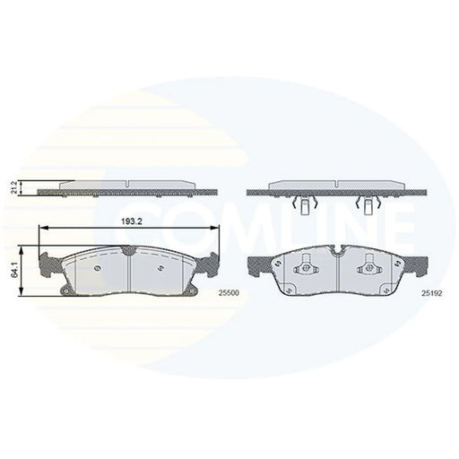Comline 4 x Front Brake Pad Set CBP36133