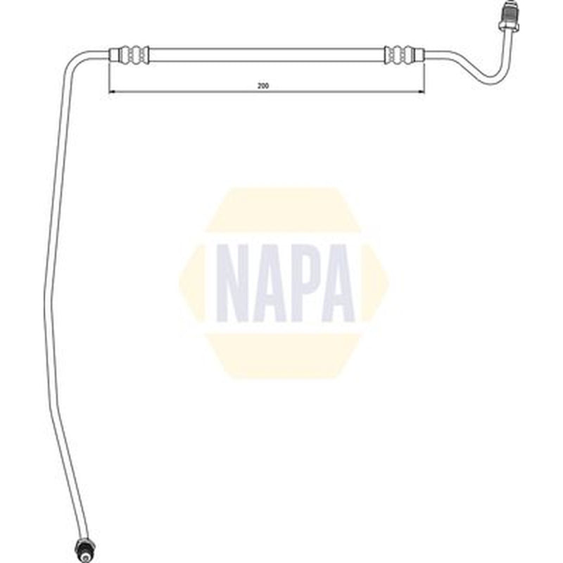 NAPA Brake Hydraulic Hose Line Rear Right NBH1134