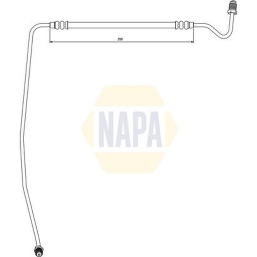 NAPA Brake Hydraulic Hose Line Rear Right NBH1134