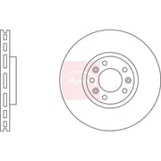 Apec 2 x Vented Front Brake Discs DSK2864