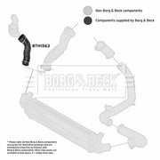 Borg & Beck Intercooler Turbo Charge Air Hose BTH1563