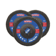 Faithfull Zirconia Abrasive Jumbo Flap Disc 125 x 22mm 120 Grit (3 Pack)