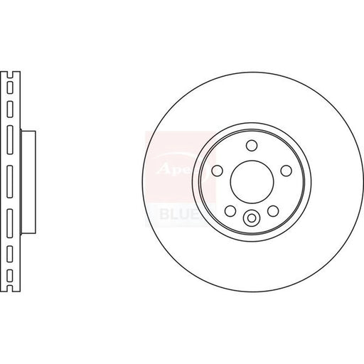 Apec 2 x Vented Front Brake Discs SDK6604