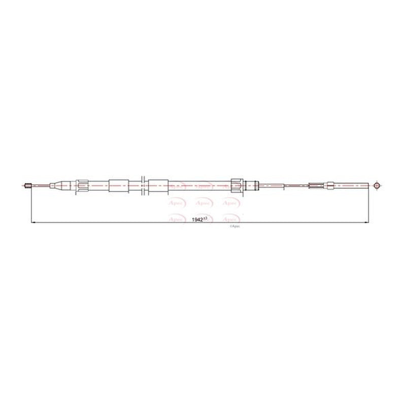 Apec Handbrake Cable Left Rear CAB1210