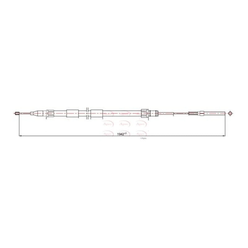 Apec Handbrake Cable Left Rear CAB1210