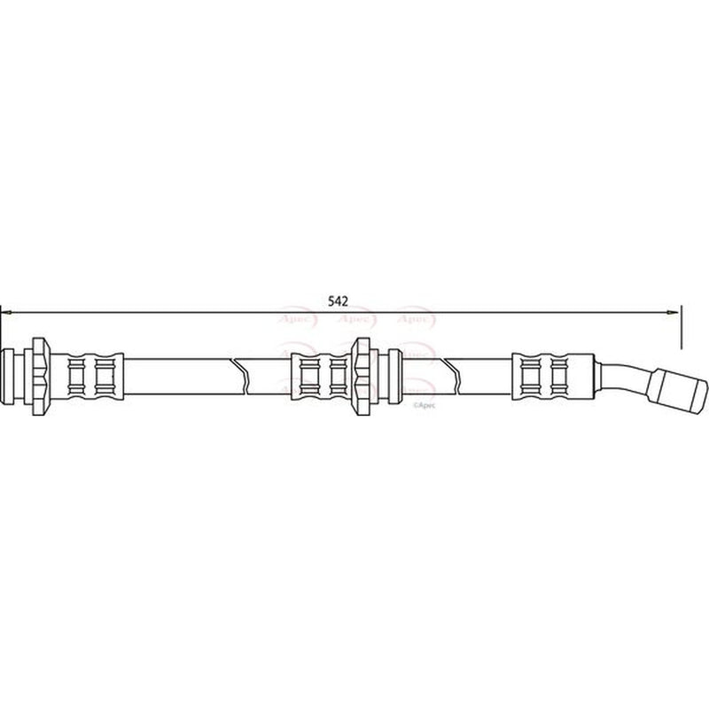 Apec Brake Hydraulic Hose Line Front HOS3183