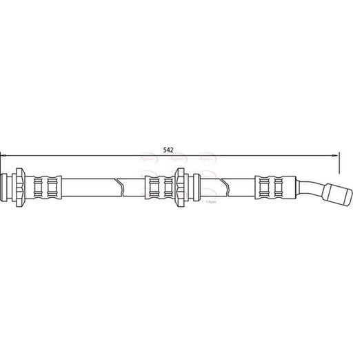 Apec Brake Hydraulic Hose Line Front HOS3183