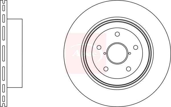 Apec 2 x Brake Disc Set Vented