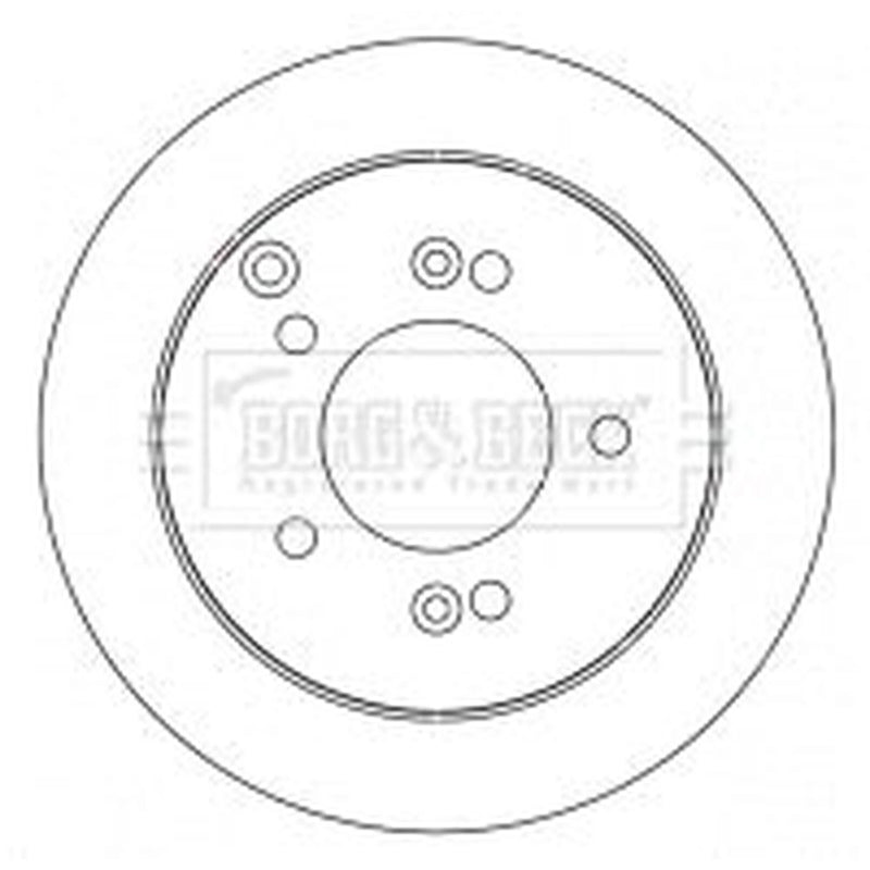 Borg & Beck 2 x Solid Rear Brake Discs BBD4540