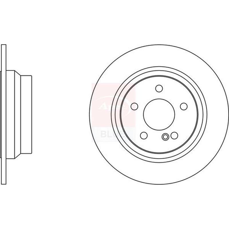 Apec 2 x Solid Rear Brake Discs SDK6365