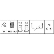 Hella Radiator Fan Temperature Switch Connectors 6ZT 007 800-001