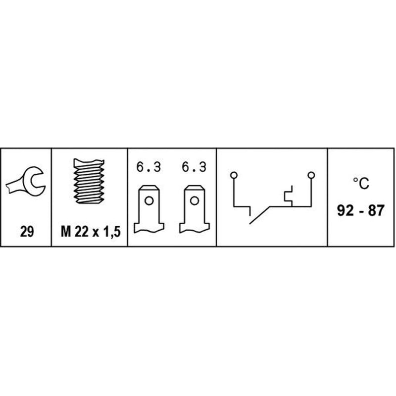 Hella Radiator Fan Temperature Switch Connectors 6ZT 007 800-001